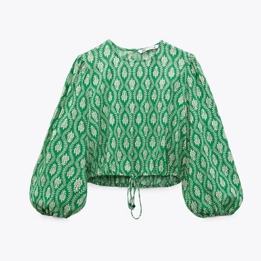 ZARA PRINTED COTTON TOP - Picture 7 of 8